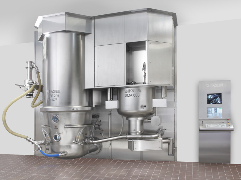 Granulation humide et séchage production